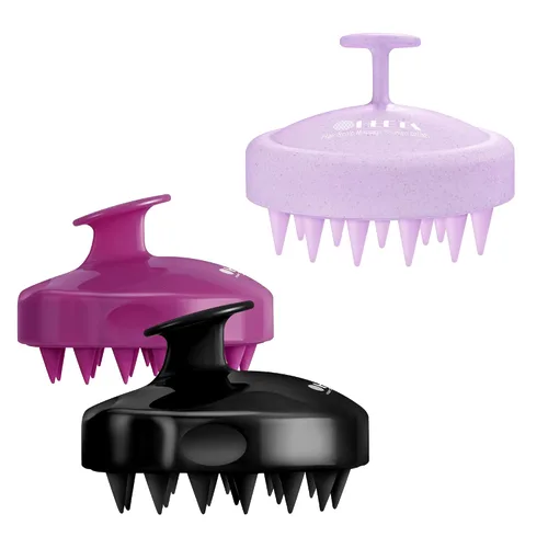 HEETA Masajeador de cuero cabelludo para el crecimiento del cabello, cerdas de silicona suaves para eliminar la caspa y aliviar la picazón,