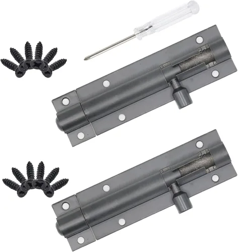 Miniatura 10 de Pestillo de Perno de Barril Deslizante Blanco de 3 Pulgadas, Cerradura de Puerta Deslizante de Aleación de Aluminio, Pestillo de Perno de Puerta