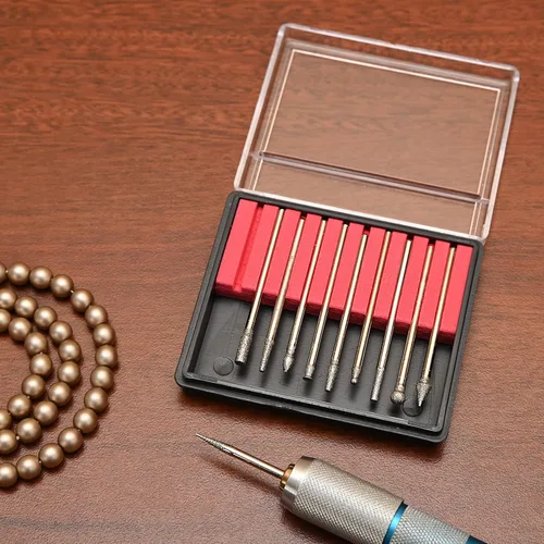 Miniatura 7 de The Beadsmith Juego de fresas – 10 piezas de puntas recubiertas de diamante – Grano 150 con vástagos de 0.093 in o 0.125 in – Uso en metal, vidrio