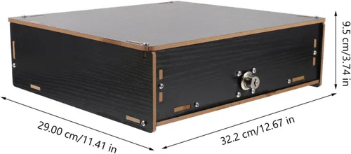 Miniatura 6 de VILLCASE Cajón manual de registro para sistema de punto de venta Cajón de efectivo con bandeja extraíble Cerradura de llave Organizador de dinero