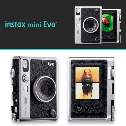 Miniatura 6 de Fujifilm Instax Mini EVO Paquete de cámara instantánea híbrida con funda compatible con Fujifilm Instax Mini EVO + Fujifilm Instax Mini Twin Pack