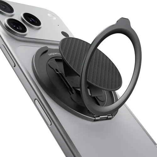 BENKS ArmorPop │ Agarre magnético para teléfono y soporte para MagSafe, soporte de anillo giratorio ajustable de 360° para iPhone 17/16/15/14/13/12