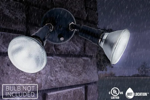 Miniatura 9 de Lithonia Lighting OFTH 300PR 120 P WH-M12 - Soporte ajustable doble PAR con atardecer a amanecer, 120 voltios, 300 vatios, color blanco