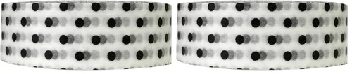 Wrapables Cinta adhesiva Washi con patrones coloridos, puntos blancos y negros (paquete de 2)