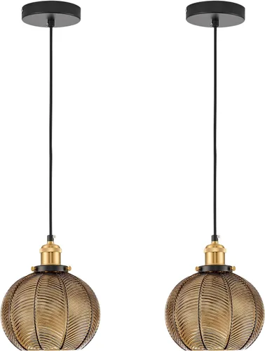 Miniatura 10 de Lámpara Colgante Vintage de 7.8 Pulgadas, Luces Colgantes de 1 Luz para Fregadero de Cocina con Vidrio Verde Soplado a Mano, Pequeña Lámpara