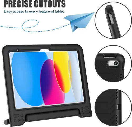 Miniatura 5 de AVAWO - Funda infantil para iPad de 10.9 pulgadas con protector de pantalla integrado, duradera, a prueba de golpes, ligera, con mango protector