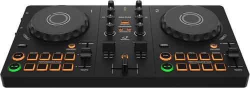 Miniatura 2 de AlphaTheta/Pioneer DJ DDJ-FLX2 Controlador de DJ para Principiantes – Controlador Portátil de 2 Canales con Alimentación USB y Diseño Profesional