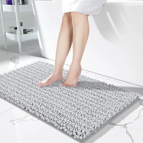 Miniatura 115 de Yimobra Alfombras de Baño Antideslizantes Lavables - Alfombra de Baño de Chenilla Ultra Suave Absorbente, Alfombra Peluda de Secado Rápido para Negro