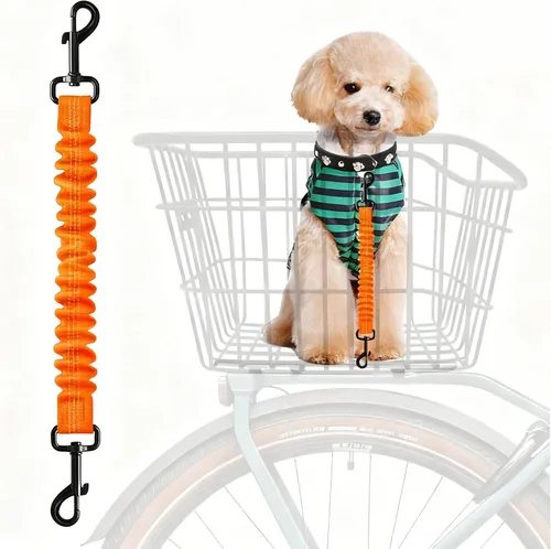 Miniatura 8 de Cinturón de seguridad para perro para canasta de bicicleta, cinturón de seguridad retráctil para perro, arnés elástico de seguridad para mascotas