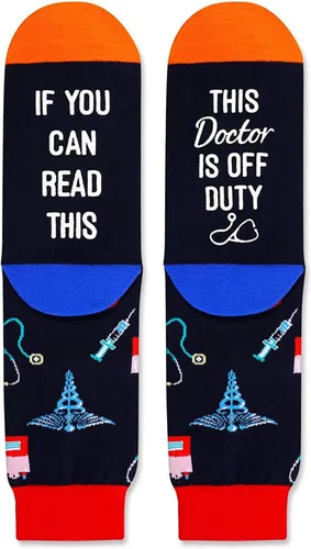 Miniatura 6 de Zmart Unisex Funny Socks Breast Cancer Doctor Nurse Socks, Funny Gifts For Cancer Patients Medical Student Graduation