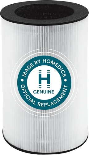 Miniatura 9 de Homedics TotalClean - Filtro de repuesto para purificador de aire tipo HEPA de 360 grados, funciona con purificadores de aire Homedics AP-T10-BK
