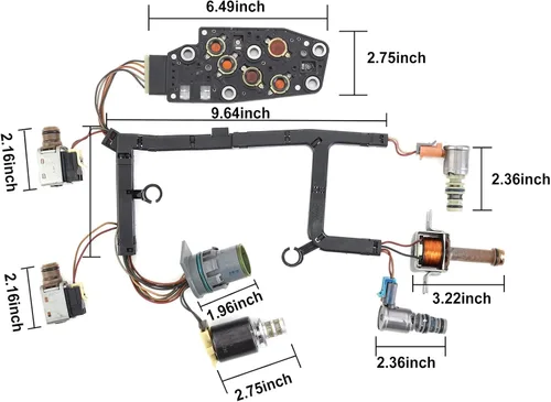 Miniatura 6 de Kit de solenoide maestro de transmisión 4L60E compatible con GM EPC Cambio TCC Pwm 3-2 1996-2002