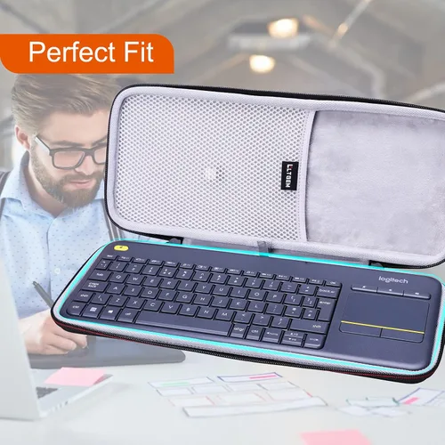 Miniatura 5 de L LTGEM Funda rígida EVA para Logitech K400 Plus, Logitech MX Mechanical Mini, teclado táctil inalámbrico Logitech POP Keys (solo funda)