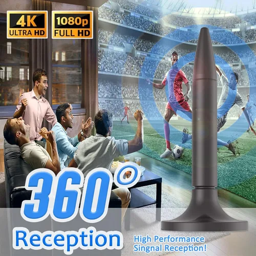 Miniatura 5 de Antena de TV para Smart TV, antena de TV digital transparente 4K HD 2024 para interiores de más de 300 millas de alcance con amplificador de señal
