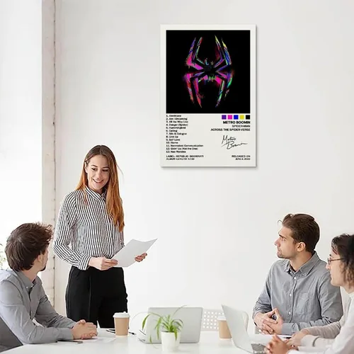 Miniatura 5 de EASSL Póster de Spider-M con texto en inglés "Across The Spider-Verse" (16 x 24 pulgadas)