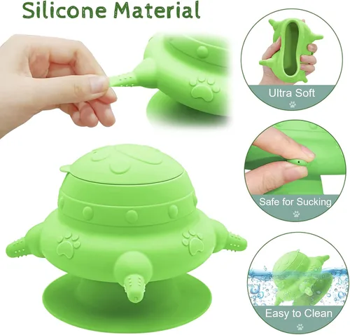 Miniatura 4 de Comedero para cachorros para varios cachorros, 4 tetinas, alimentador de leche para cachorros, estación de lactancia de silicona para cachorros, 8.1