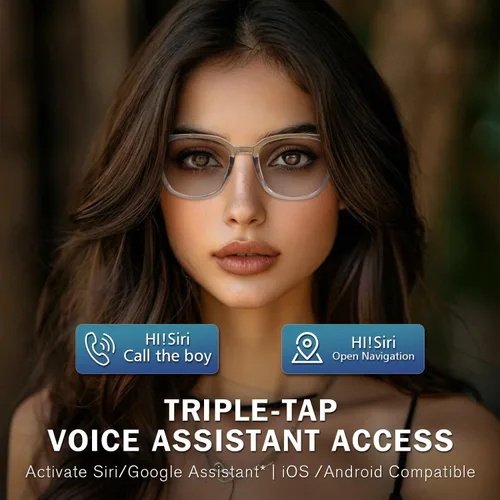 Miniatura 2 de Al - Lentes inteligentes para mujeres y hombres, impulsados por IA mediante grabación en vivo, interpretación simultánea, lentes de traducción