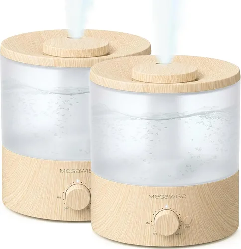 Miniatura 9 de MegaWise Humidificador ultrasónico de niebla fría Funcionamiento silencioso, llenado superior, apagado automático Ideal para dormitorio, White01
