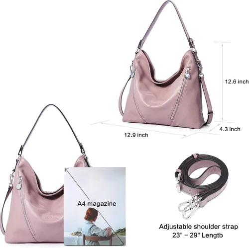 Miniatura 4 de BOSTANTEN Bolso de cuero para mujer, diseño de bolsos de hombro, Hobo
