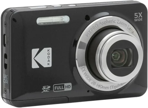 Miniatura 6 de Kodak PIXPRO Friendly Zoom FZ55 - Cámara digital (negro) con estuche para cámara, tarjeta de memoria SDHC UHS-I U1 de 32 GB clase 10 y lector