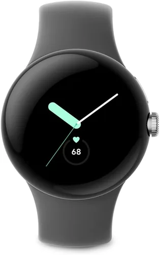 Google Pixel Watch - Reloj inteligente de 1.614 in con WiFi, GPS, BT y monitor de frecuencia cardíaca en embalaje a granel (carbón plateado)