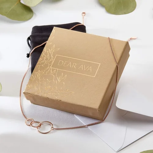 Miniatura 4 de Dear Ava Collar de regalo para mujeres y niñas, colgante de joyería moderna ajustable, idea de regalo de amor para ella con tarjeta sincera, regalos