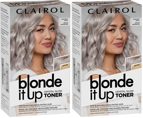 Miniatura 15 de Clairol Blonde It Up Crystal Glow Toners - Tinte semipermanente para el cabello, color perla luminoso, sin amoníaco, añade tonos nacarados a tonos