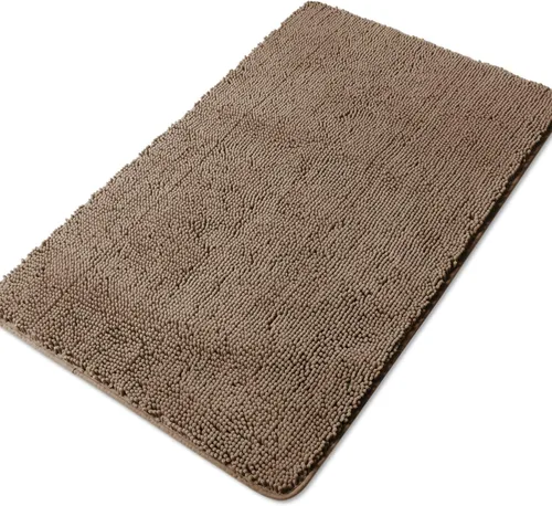 Miniatura 220 de Yeaban Alfombra de pasillo de baño de 24 x 72 pulgadas, antideslizante, alfombra de baño larga de felpilla gruesa, absorbente y lavable, alfombra