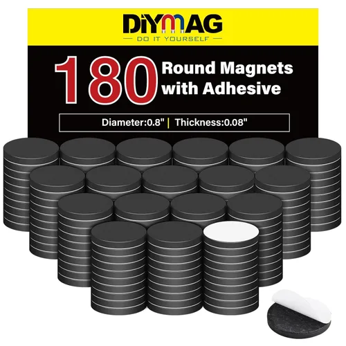 Miniatura 15 de DIYMAG Hojas Magnéticas Adhesivas Cuadradas, Cinta Magnética Flexible Pegable (Cada una 20x20x2mm), Imanes con Adhesivo para Manualidades, Fotos