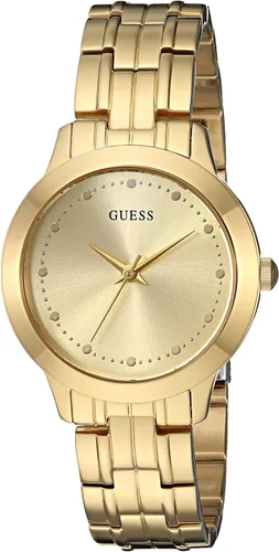 Guess - Reloj clásico de 30 mm (1.18 pulgadas), Guess - Reloj de pulsera para mujer (acero inoxidable, pulido, pequeño), talla única , Tono dorado