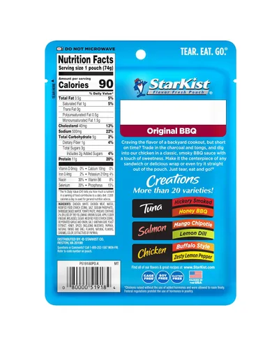 Miniatura 60 de StarKist Chicken Creations BOLD - Bolsa estilo búfalo (5 onzas, 12 unidades) Carne blanca totalmente cocida con alto contenido de proteínas, sin