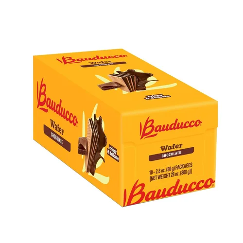 Miniatura 7 de Bauducco Vanilla Wafers - Galletas crujientes de oblea con 3 deliciosas capas de crema con sabor a vainilla, delicioso aperitivo dulce o postre, 9.0