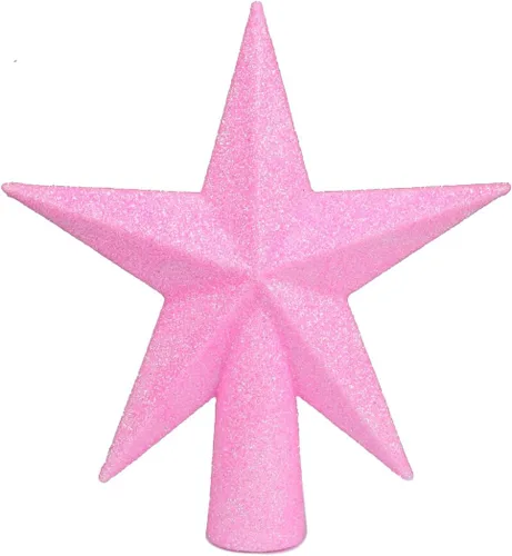 Miniatura 16 de YYCRAFT Adorno de Estrella con Purpurina para la Punta del Árbol Decoración Navideña - 6 Pulgadas, Rojo