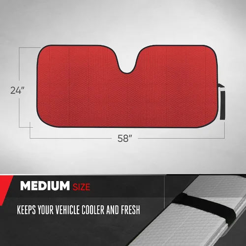Miniatura 3 de Motor Trend Parasol para parabrisas para automóvil, camión y SUV, negro - Parasol plegable para ventana delantera, protección contra el calor
