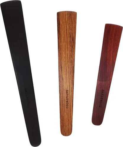 Juego de utensilios de cocina de madera de 3 piezas: 3 espátulas de cocina de madera fina. Juego de espátulas de madera multiusos, ideal para