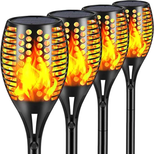 Aityvert Luces de Antorcha Solar Mejoradas y Más Grandes, Luz Impermeable para Exteriores con Llamas Danzantes, Luces de Jardín de Llamas