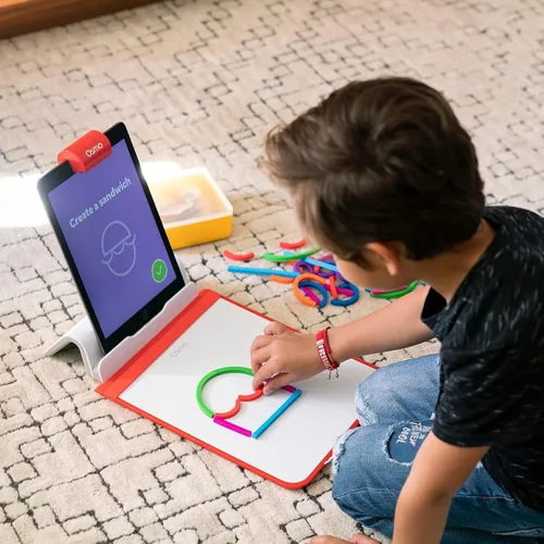 Miniatura 2 de Osmo - Kit de iniciación Little Genius para tableta Fire + Aventura de matemáticas tempranas - Juguete de San Valentín - 6 juegos educativos