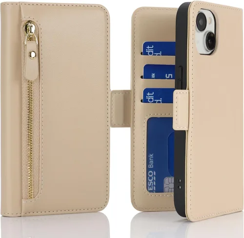 Miniatura 16 de Havaya Funda para iPhone 14 y 13 (6.1) compatible con cartera MagSafe con tarjetero - Funda magnética desmontable 2 en 1 - Ranuras para tarjetas