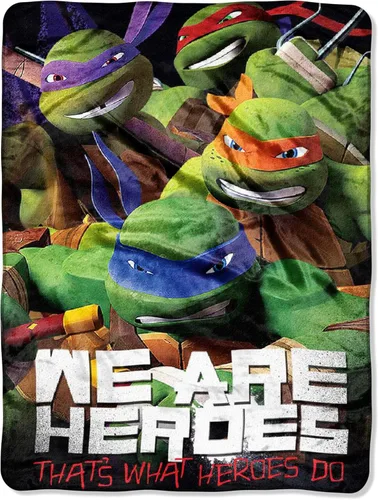Miniatura 16 de Northwest Manta Micro Raschel Teenage Mutant Ninja Turtles, 46 x 60 pulgadas, Cowabunga Dudes