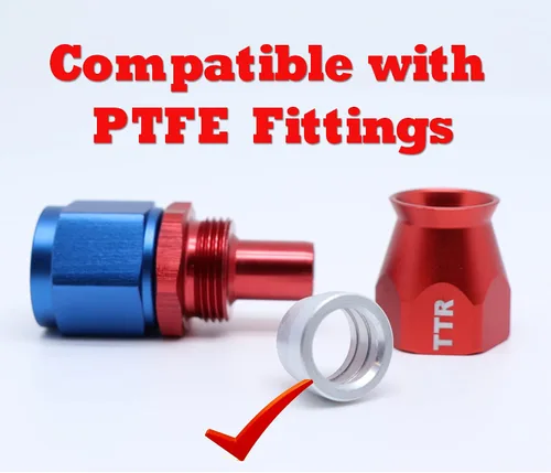 Miniatura 2 de TT Racing AN-10 Acero inoxidable PTFE (teflón) Gas combustible etanol E85 manguera de línea de aceite de 20 pies con kit giratorio de extremo