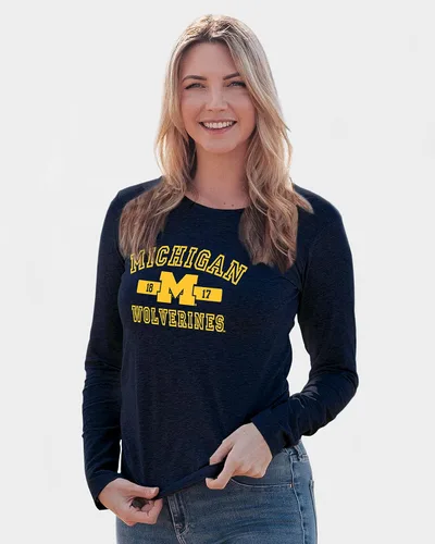 Miniatura 24 de Blue 84 NCAA - Camiseta de manga larga con licencia oficial de la NCAA para mujer, color del equipo atlético