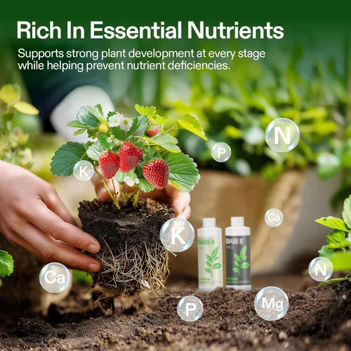 Miniatura 2 de VIVOSUN Paquete de Nutrientes Líquidos Base A & B, Fertilizante Hidropónico para Crecimiento Grande, Apoya Etapas Vegetativas y de Floración