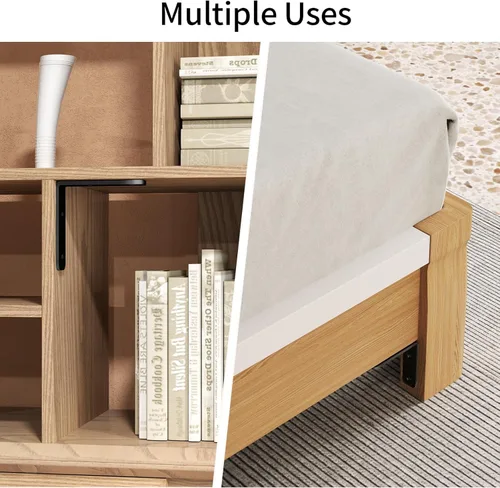 Miniatura 7 de YUMORE Soporte de Esquina en L, 6 Piezas, Junta de 65x65mm, Soportes de Ángulo Recto de 90 Grados, Acero Inoxidable Resistente para Estantes