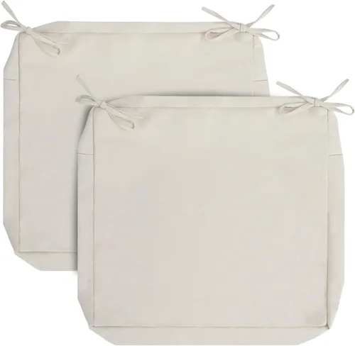 Miniatura 14 de FUNHOME Fundas de Cojín para Sillas de Exterior, Paquete de 2, ¡Sin Relleno! Fundas de Cojín de Repuesto para Patio 20" x 18" x 4", Resistentes al