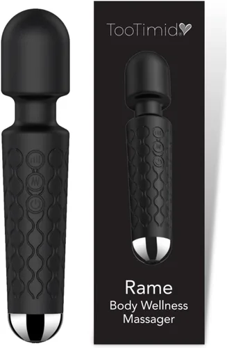 Rame Body Wellness Wand Vibrador y masajeador – Juguetes sexuales y juegos para adultos, juguetes sexuales para hombres, tamaño mediano, silicona