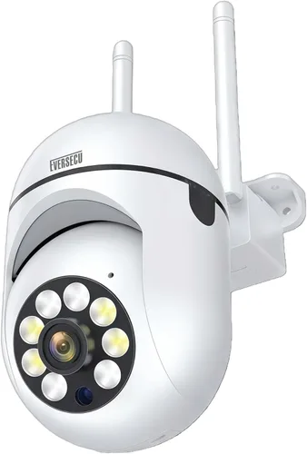 EVERSECU Cámara de seguridad PTZ WiFi para exteriores 1080P, WiFi 5G, seguimiento automático, audio de 2 vías, visión nocturna Spotlight, compatible