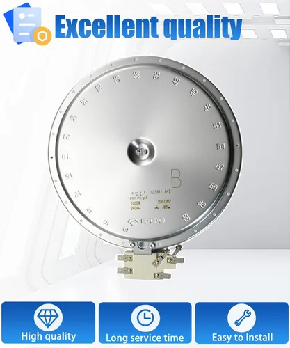 Miniatura 4 de WB30T10045 WPW10242957 Elemento de Superficie Radiante Simple para Horno de Cocina 8" 2000 Vatios Compatible con Quemador de Estufa GE Reemplaza