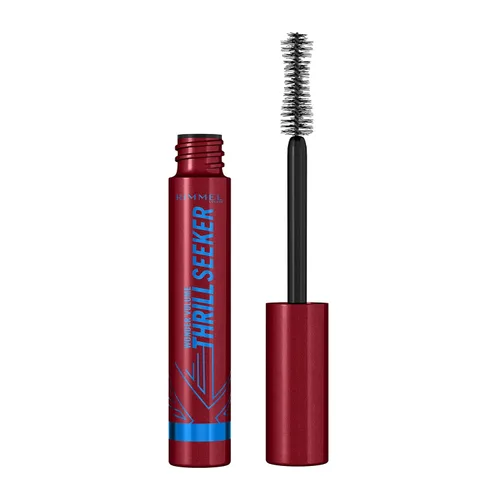 Miniatura 8 de Rimmel London Wonder'Volume Thrill Seeker, 001 Extreme Black, rímel, volumen audaz, alargamiento, sensación sin peso, no se aglutina, sin manchas