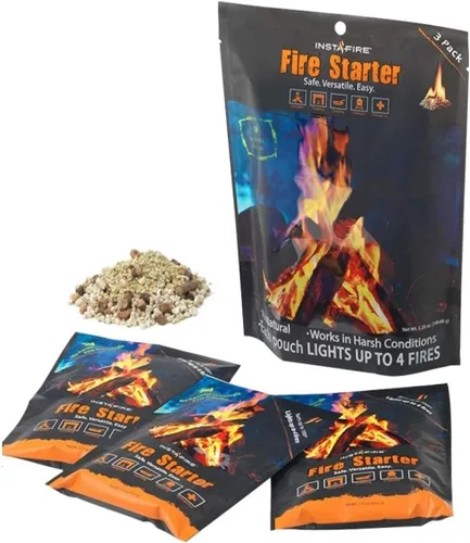 Miniatura 7 de (3 paquetes) Insta-Fire Fire Starter perfecto para campamento, emergencias, senderismo, pesca, canotaje, hogueras, parrillas, supervivencia