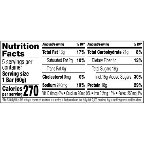 Miniatura 13 de RXBAR Barras altas en proteínas, sin gluten, aperitivos de proteínas, mantequilla de maní y vainilla (6 cajas, 30 barras)